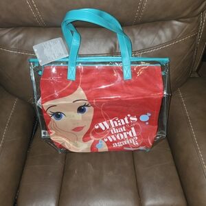 NWT Disney Ariel Tote With Removeable Mesh Insert - Little Mermaid